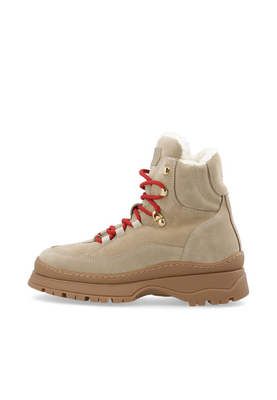 LÄST Downhill - Suede - Natura, Warm Lining Ankle Boots Natura