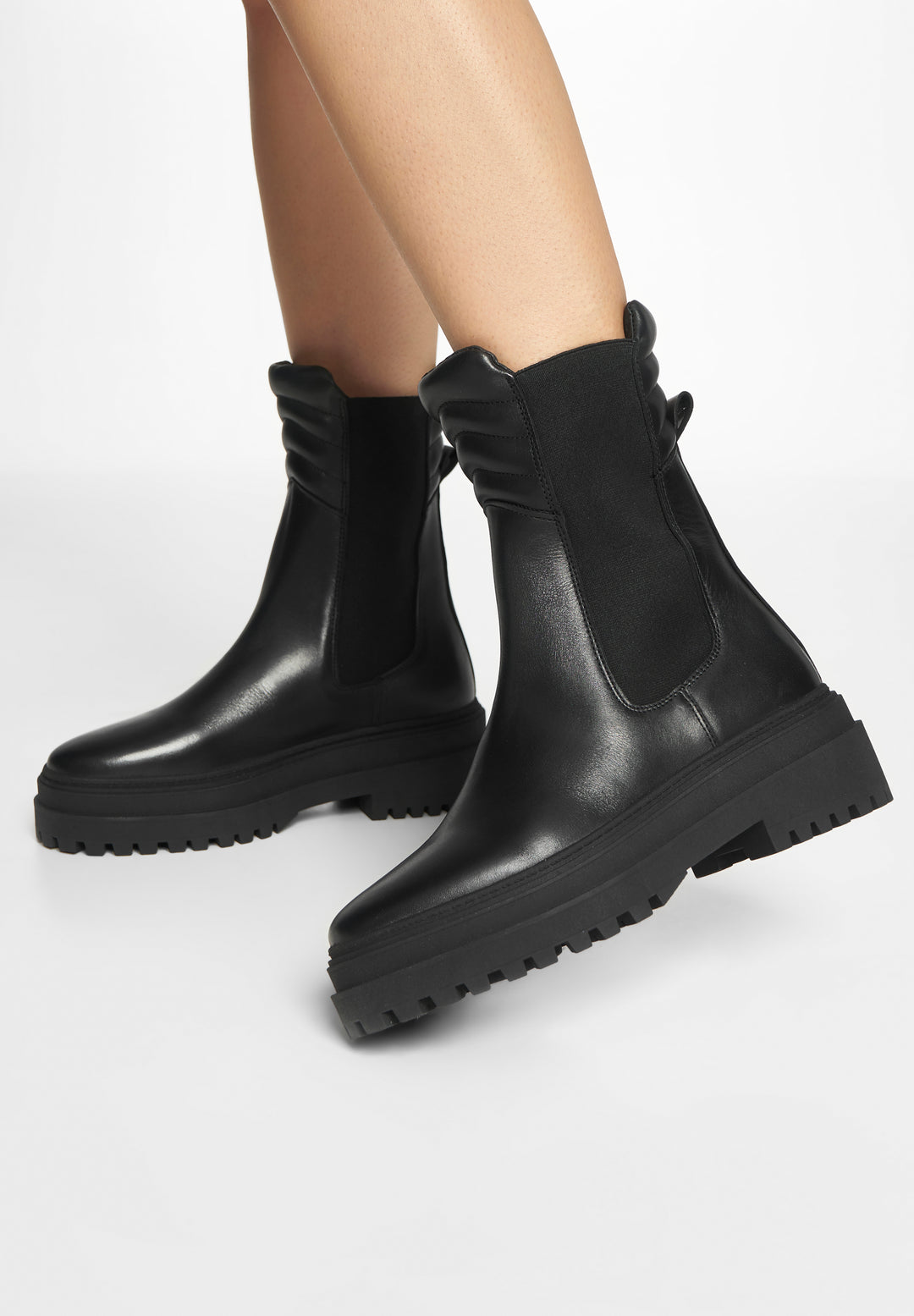 Last Studio Asia Black Leather* Ankle Boots Black