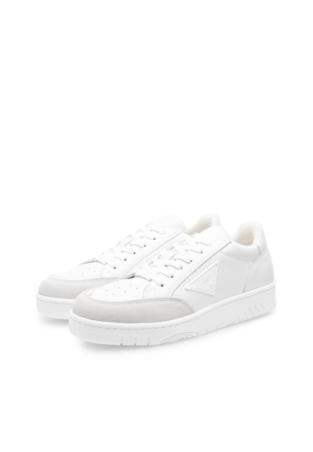 LÄST B-Ball - Leather/Suede - White Low Sneakers White