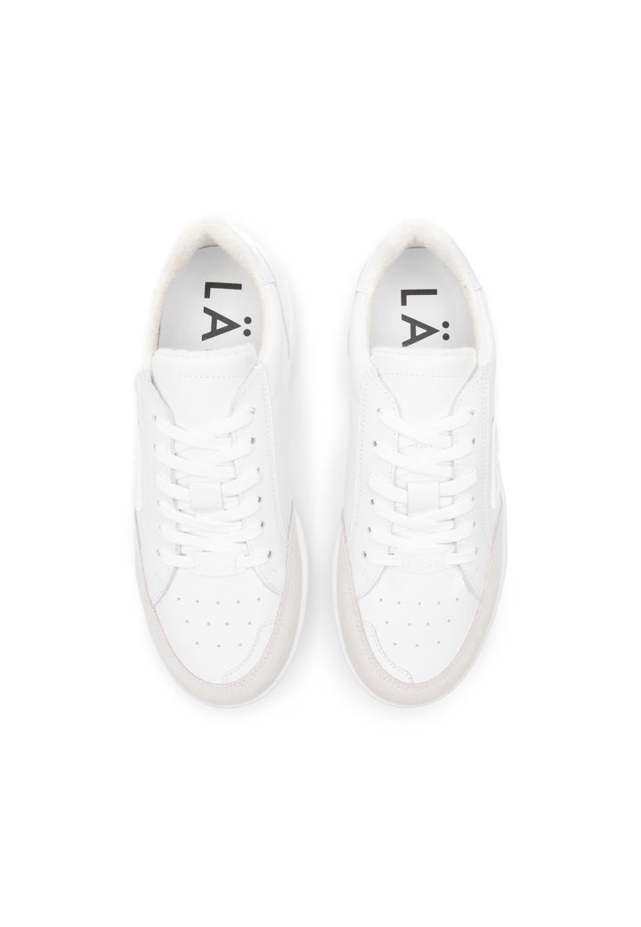 LÄST B-Ball - Leather/Suede - White Low Sneakers White