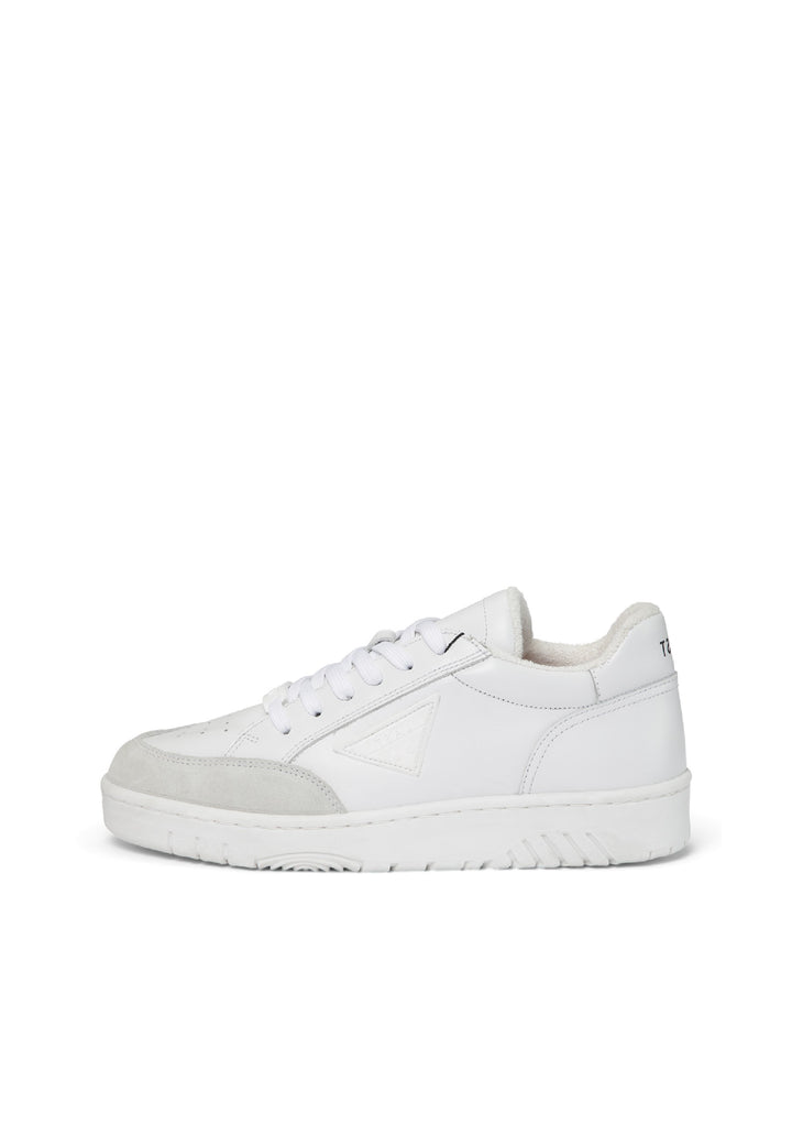 LÄST B-Ball - Leather/Suede - White Low Sneakers White