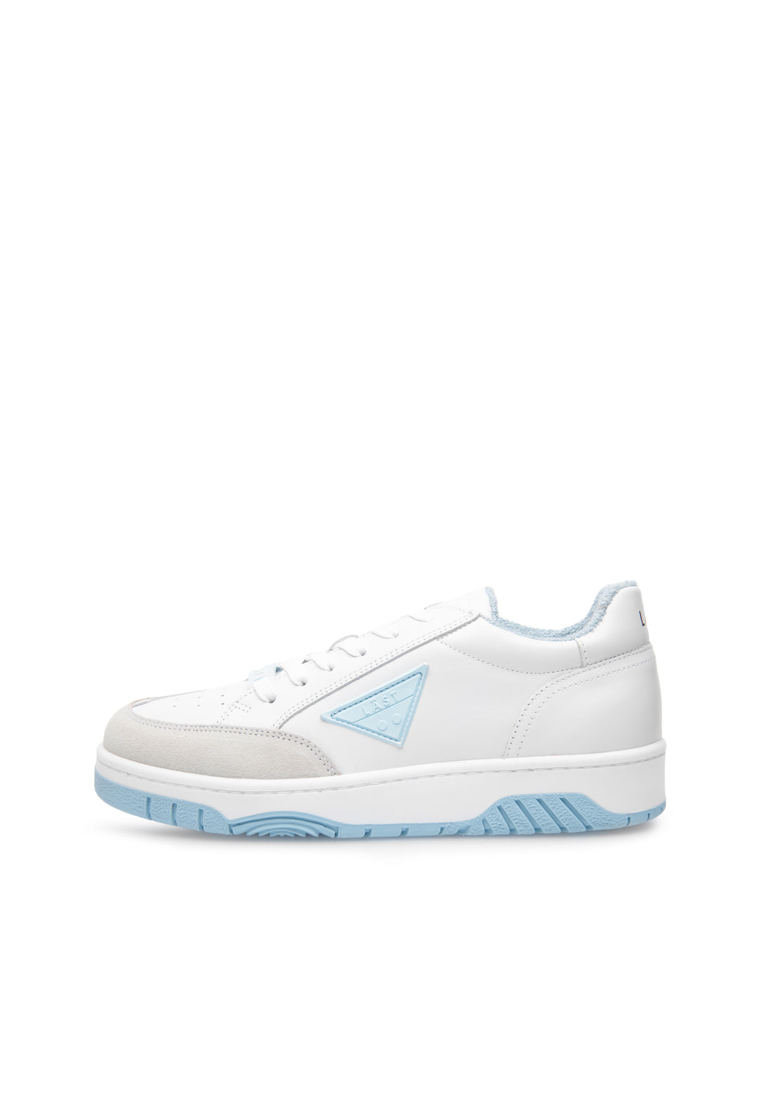 LÄST B-Ball - Leather/Suede - White/Blue Low Sneakers White/Blue