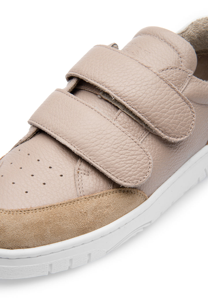 LÄST Bella - Grained Leather - Taupe Low Sneakers Taupe