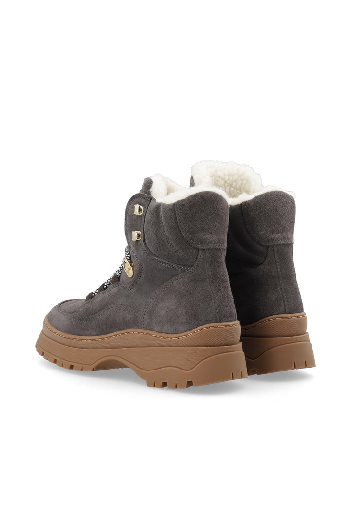 LÄST Downhill - Suede - Dark Grey, Warm Lining Ankle Boots Dark Grey