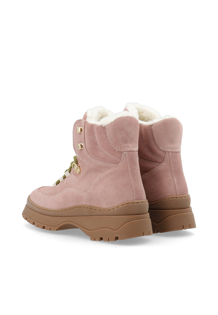 LÄST Downhill - Suede - Pale Pink, Warm Lining Ankle Boots Pale Pink
