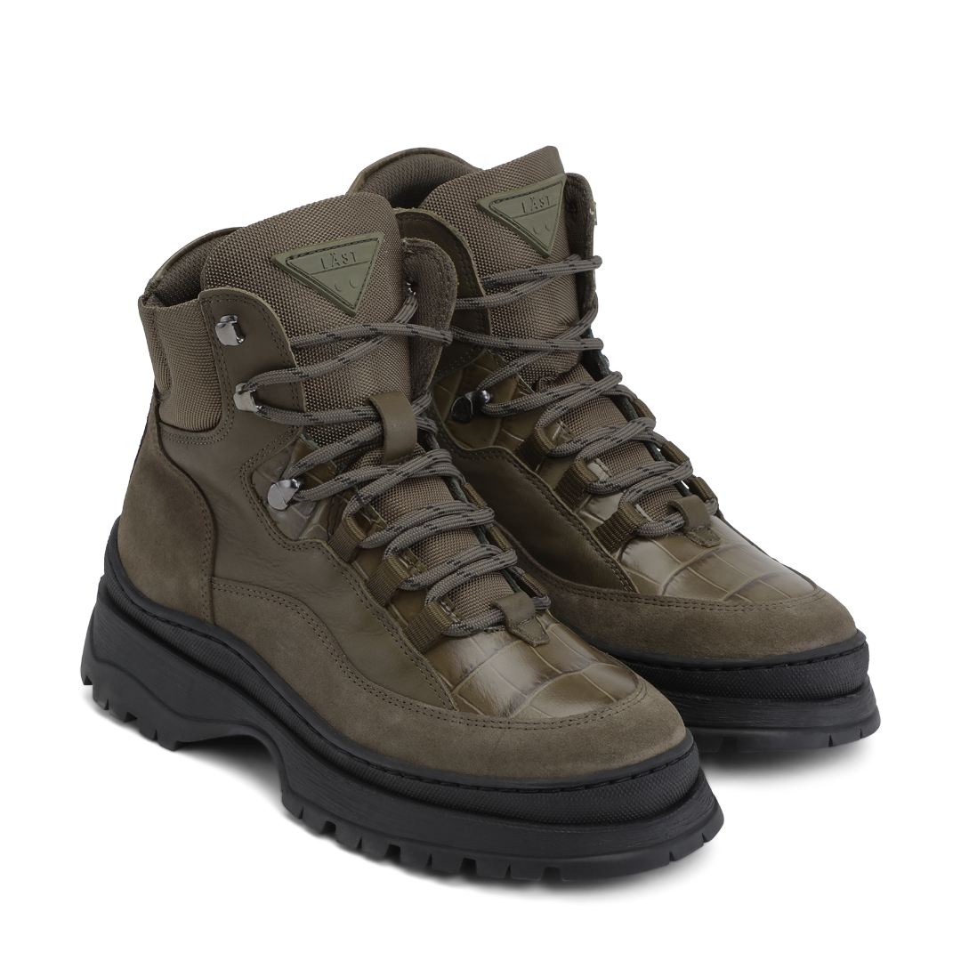LÄST Downhill Boot - Leather/Suede/PES - Olive High Boots Olive
