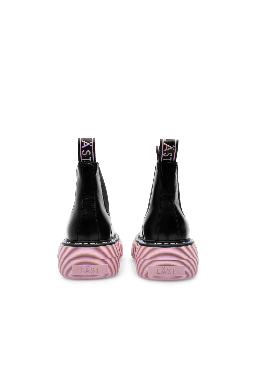LÄST Ella - Leather - Black/Pink Ankle Boots Black/Pink
