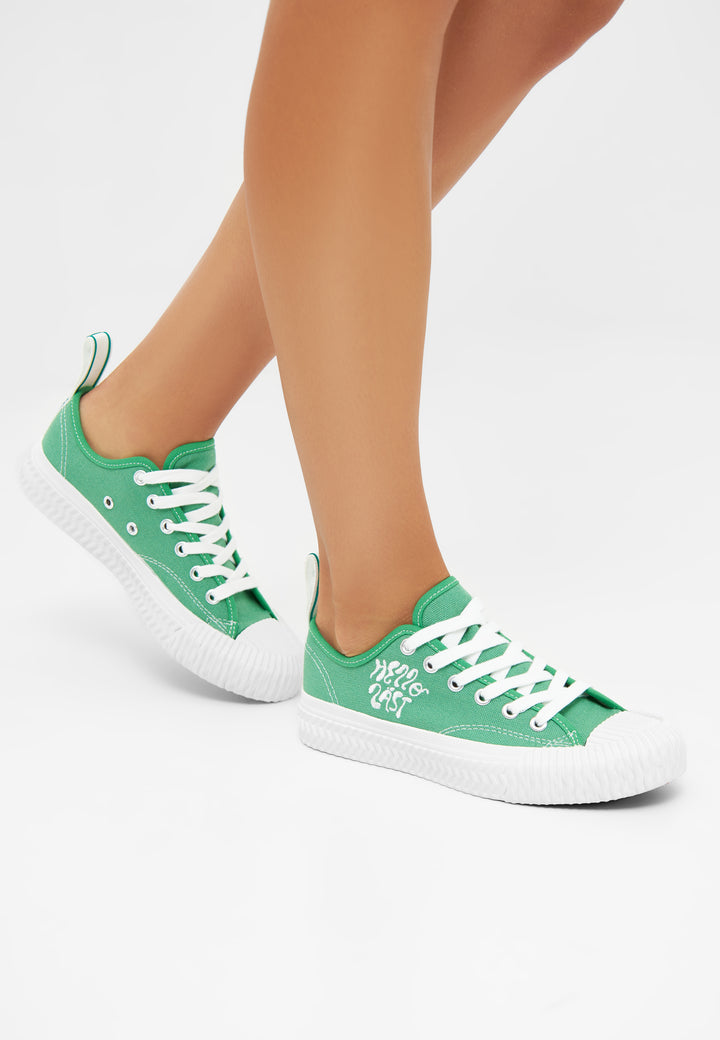 LÄST Fresh - Textile - Green Low Sneakers Green