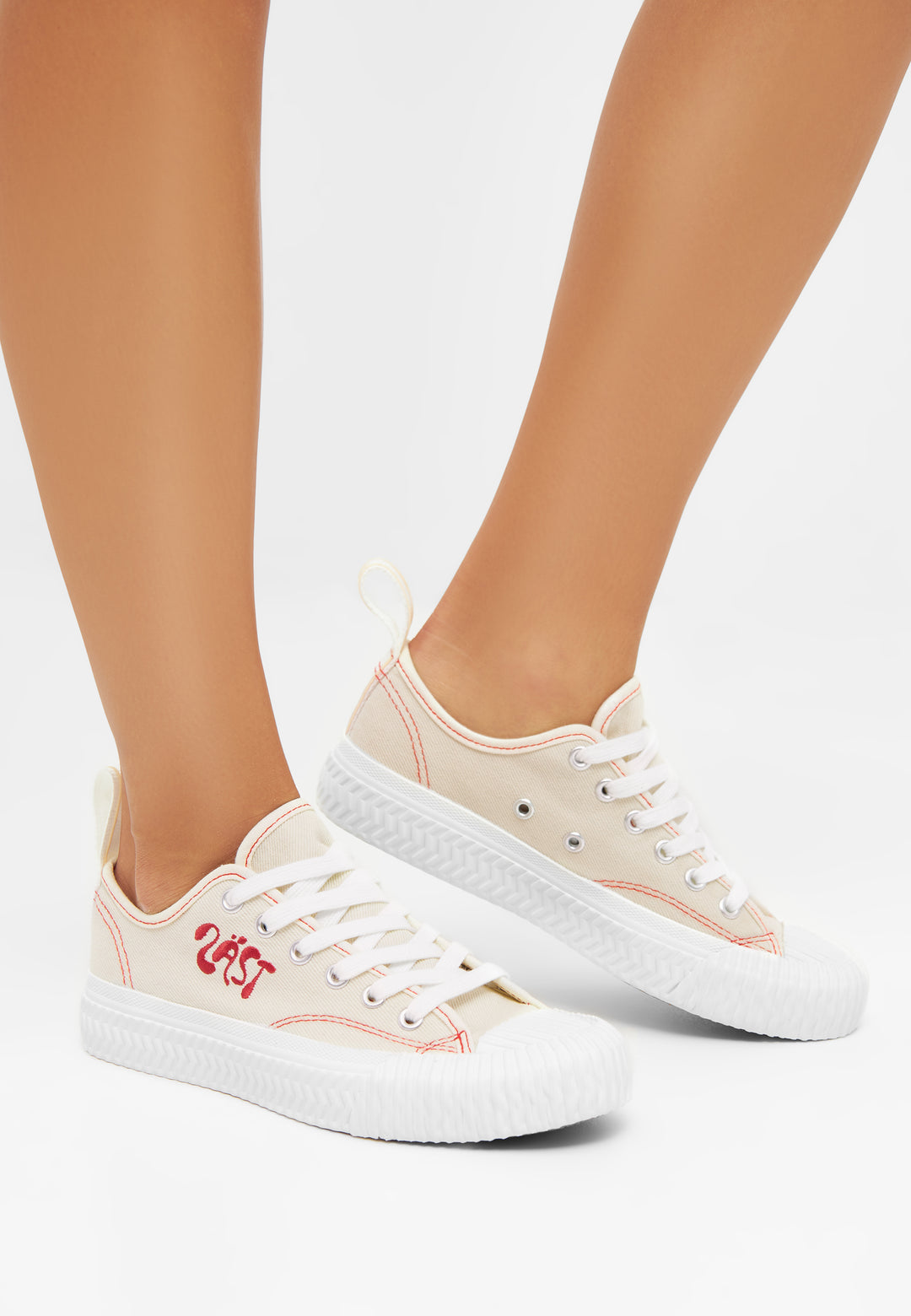 LÄST Fresh - Textile - White Low Sneakers White