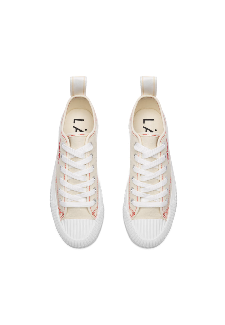 LÄST Fresh - Textile - White Low Sneakers White