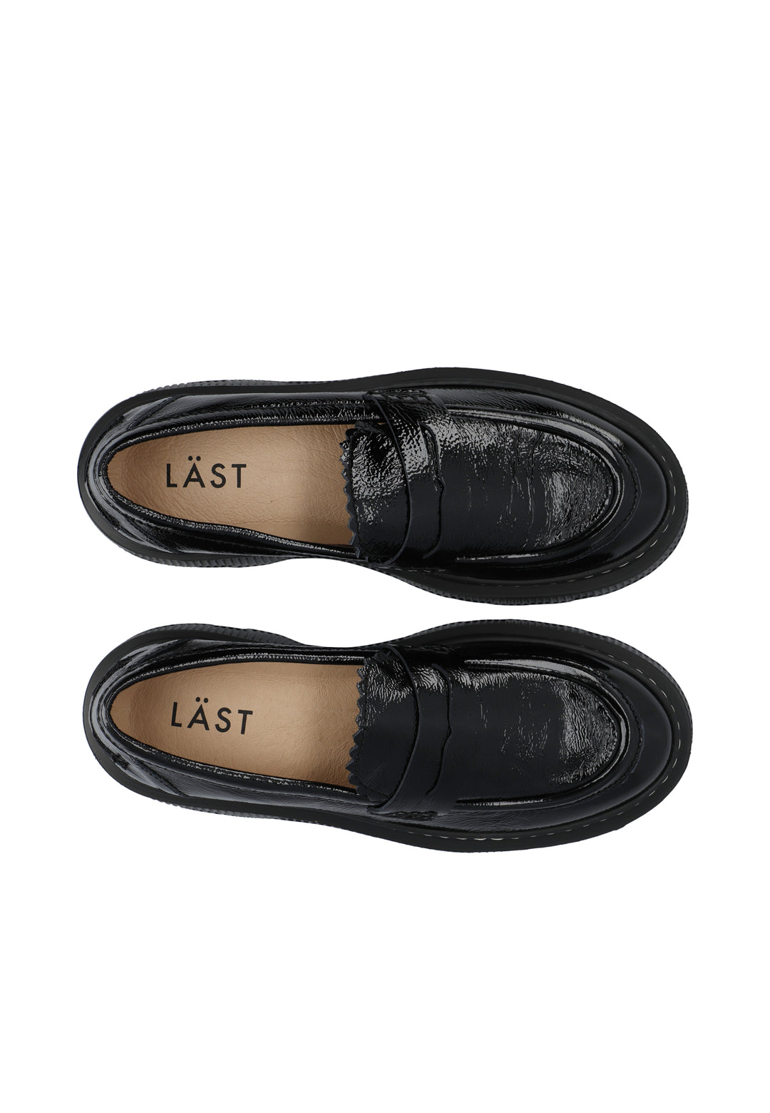 LÄST Gemma - Patent Leather - Black Loafers Black