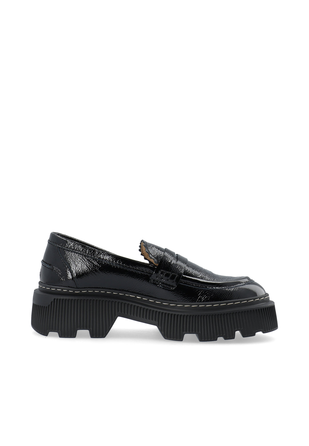 LÄST Gemma - Patent Leather - Black Loafers Black