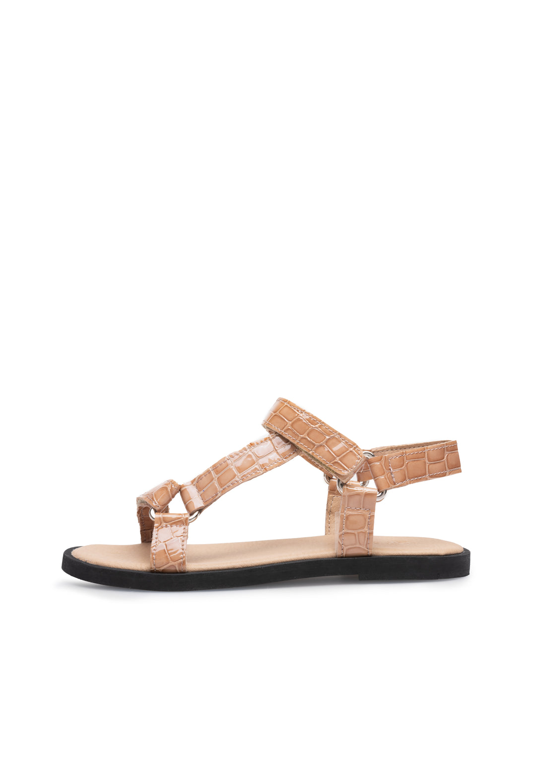 Last Studio Gustel Beige Embossed Leather* Sandals Beige