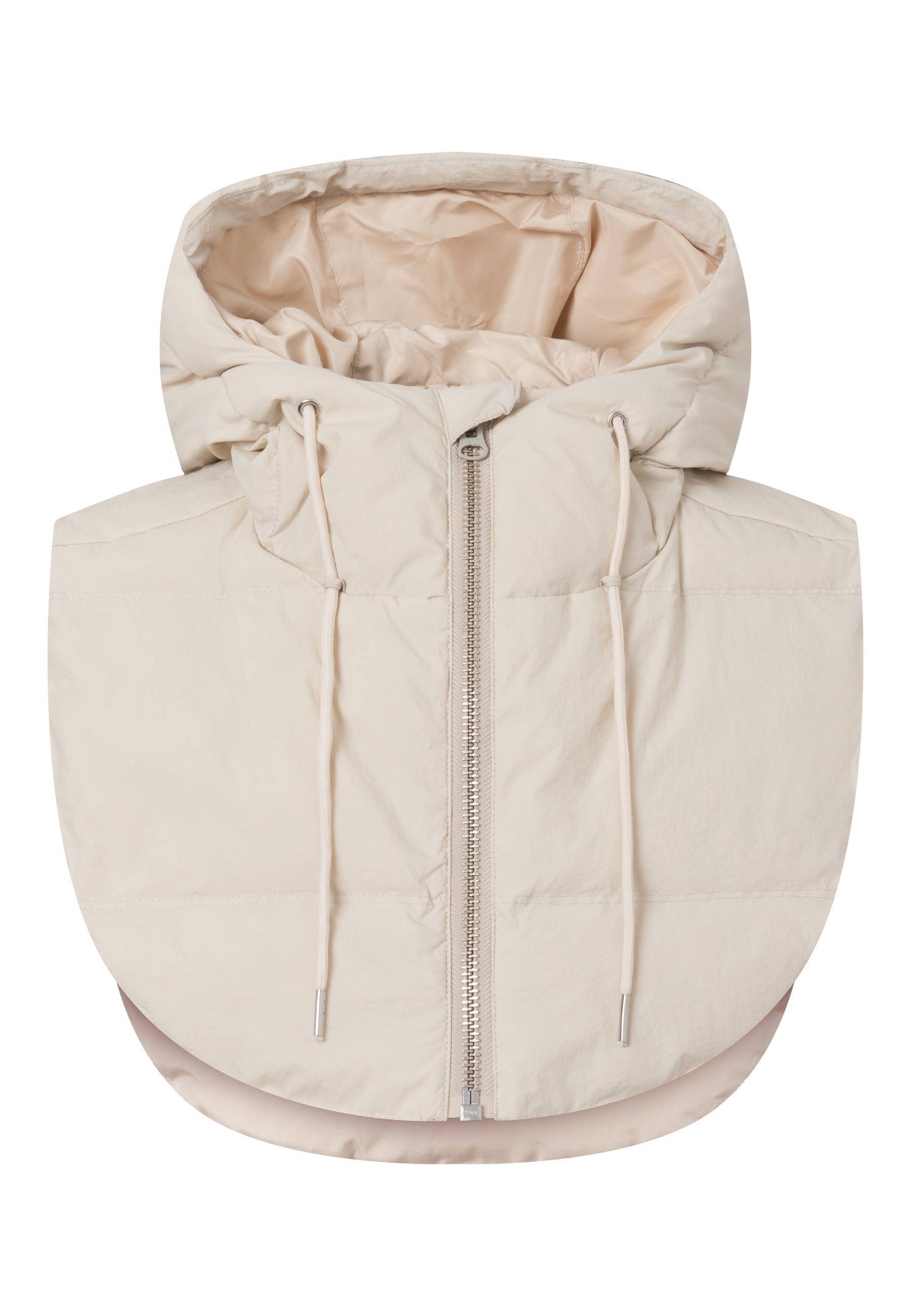 Hooded Puffer Neckwarmer - Off White