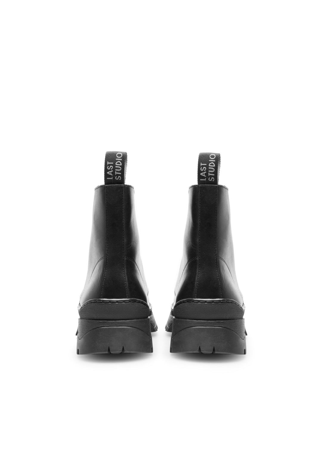 Last Studio Jervis Black Leather Ankle Boots Black