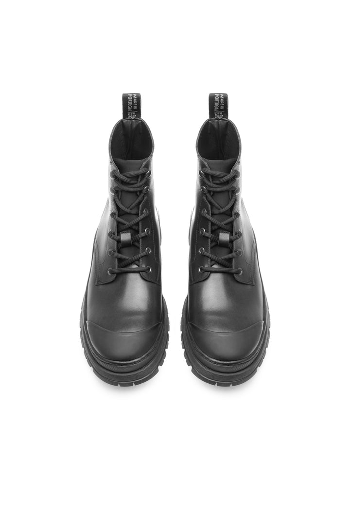 Last Studio Jervis Black Leather Ankle Boots Black