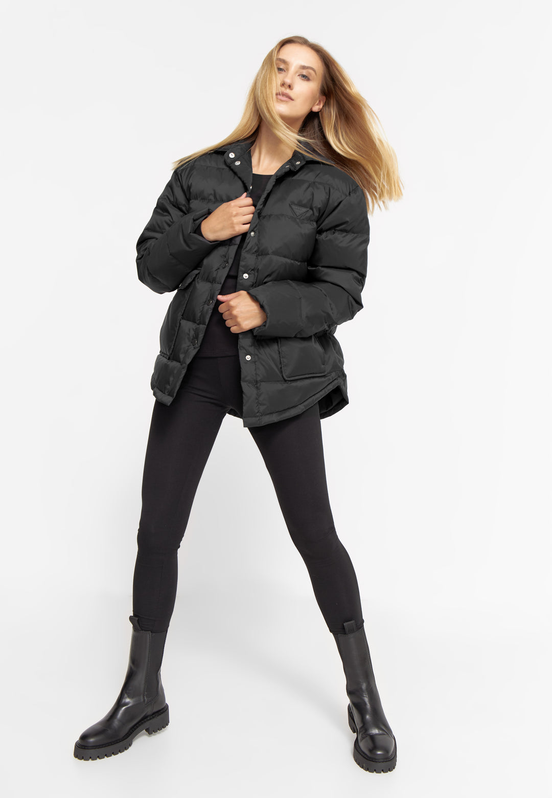 LÄST Light Shirt Puffer Jacket - Black Jackets Black