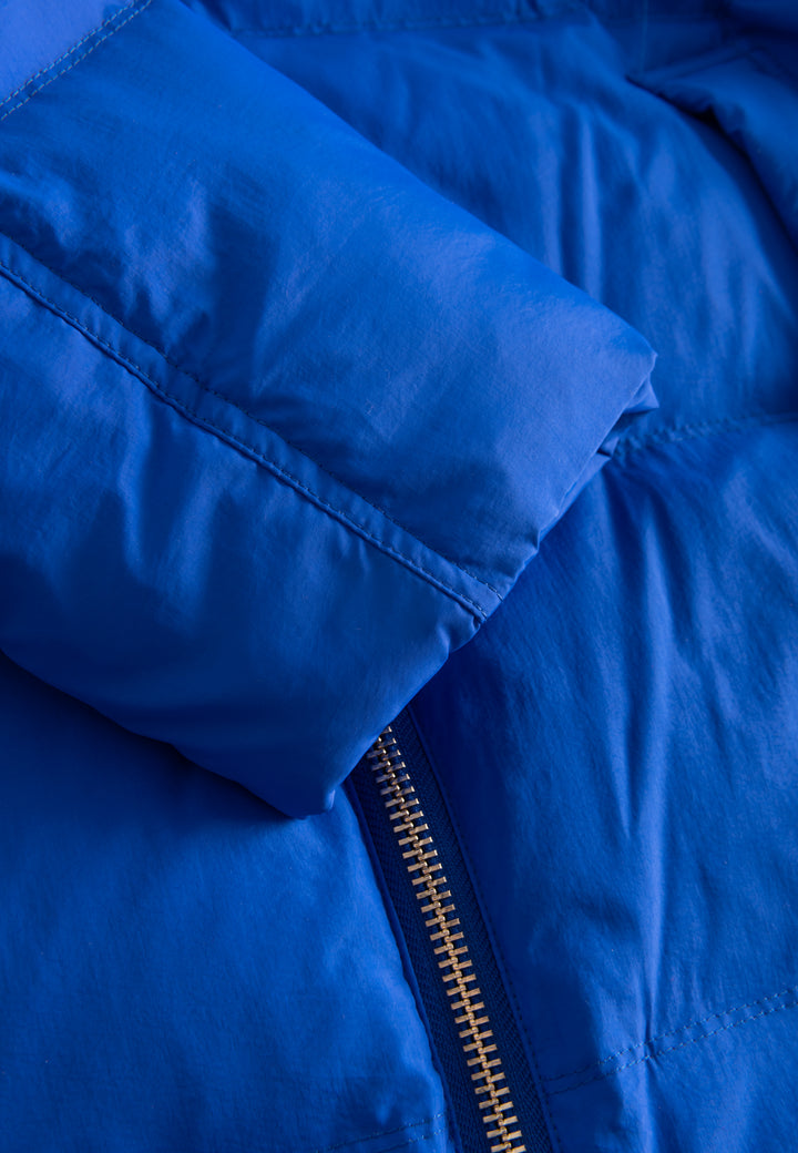 LÄST Long Hooded Puffer Jacket - Brilliant Blue/Black Jackets Brilliant Blue/Black