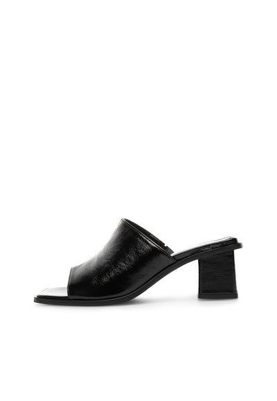 LÄST Maddie - Patent Leather - Black Sandals Black