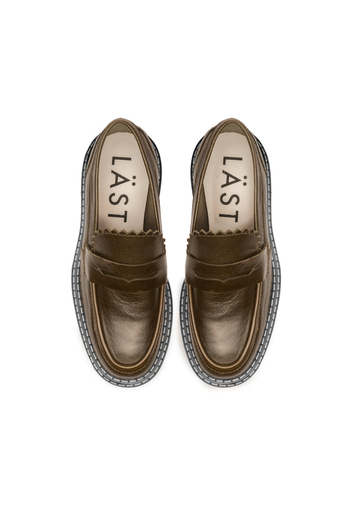 LÄST Matter Loafer - Leather - Olive Loafers Olive