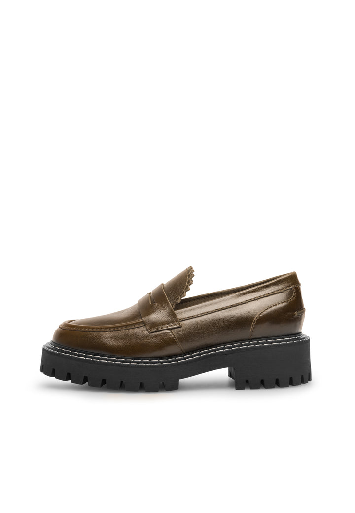 LÄST Matter Loafer - Leather - Olive Loafers Olive