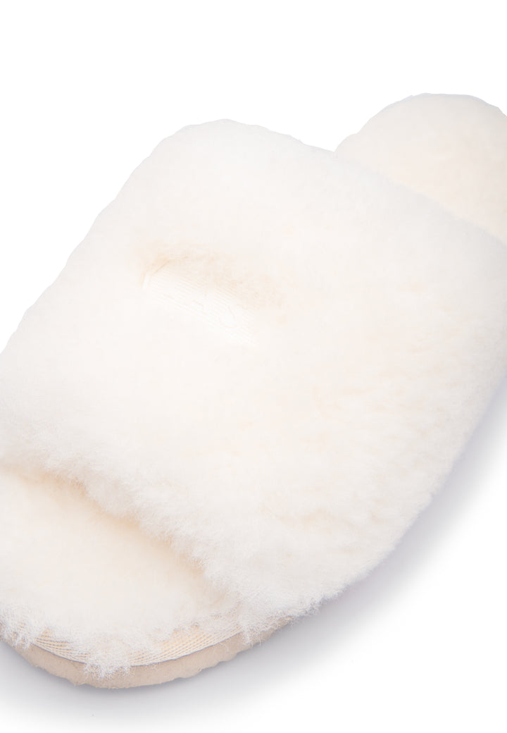 LÄST Miriam Slipper - Fur - Off White Slides Off White