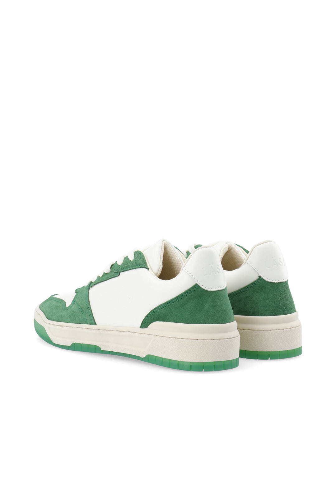 LÄST Noah B-Ball - Leather/Suede - White/Bold Green Low Sneakers White/Bold Green