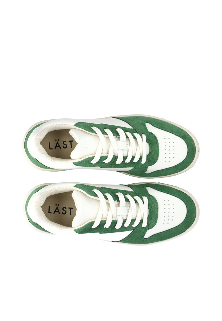 LÄST Noah B-Ball - Leather/Suede - White/Bold Green Low Sneakers White/Bold Green