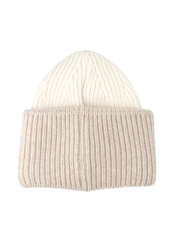 LÄST Oversize Beanie Hood Beige/Off White