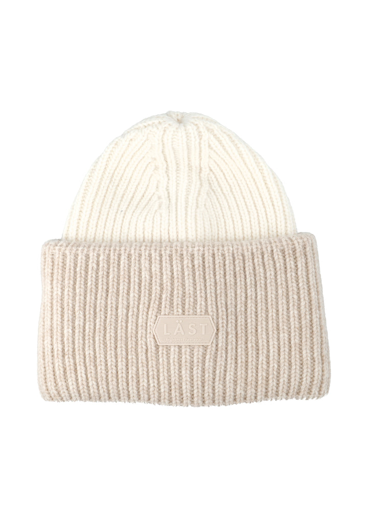 LÄST Oversize Beanie Hood Beige/Off White