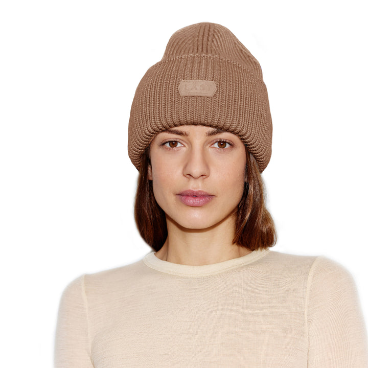 LÄST Oversize Beanie - Latte Hood Latte