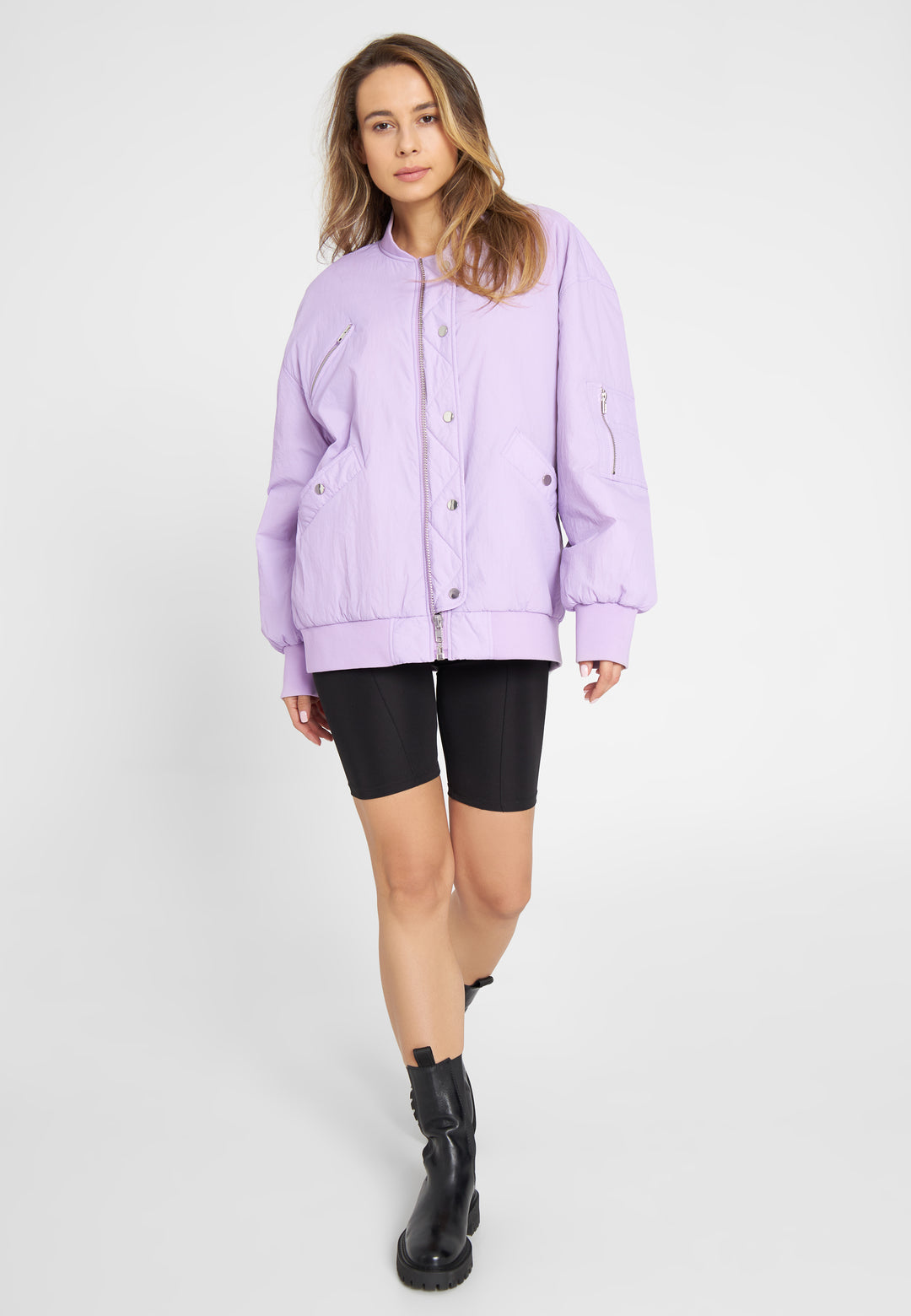 LÄST Oversize Bomber Jacket - Pale Purple Jackets Pale Purple