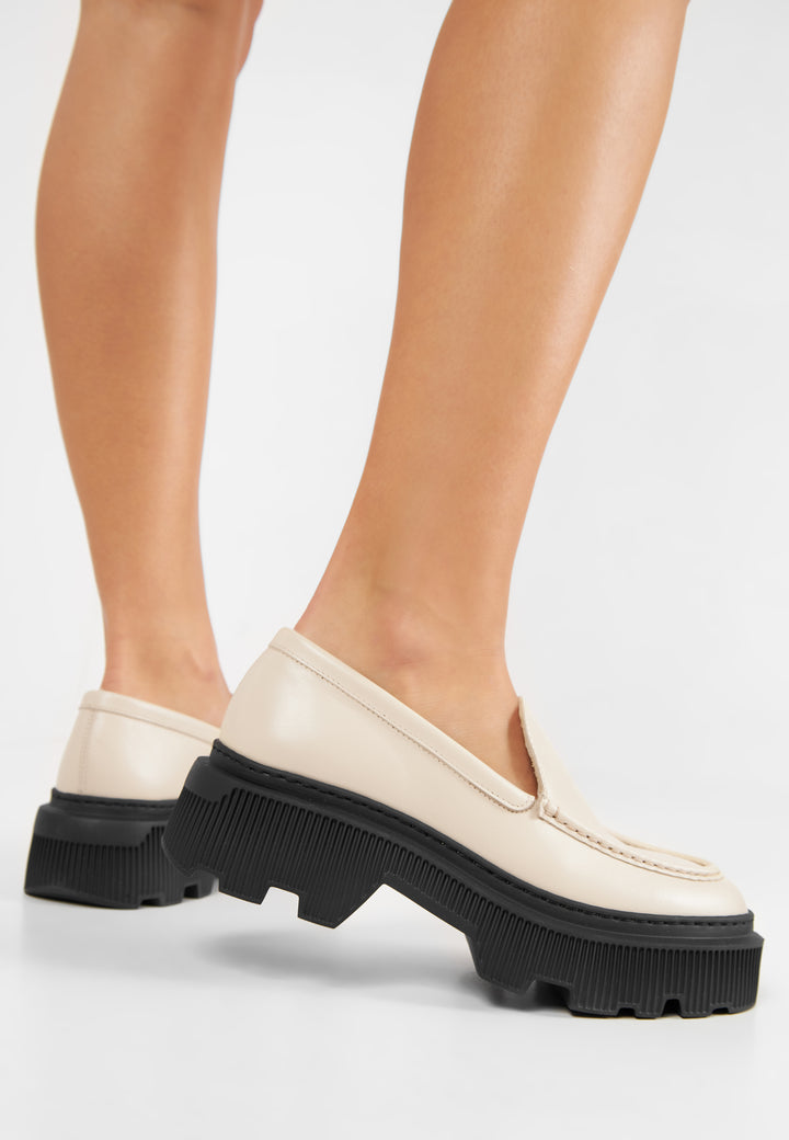 LÄST Penny - Leather - Off White Loafers Off White