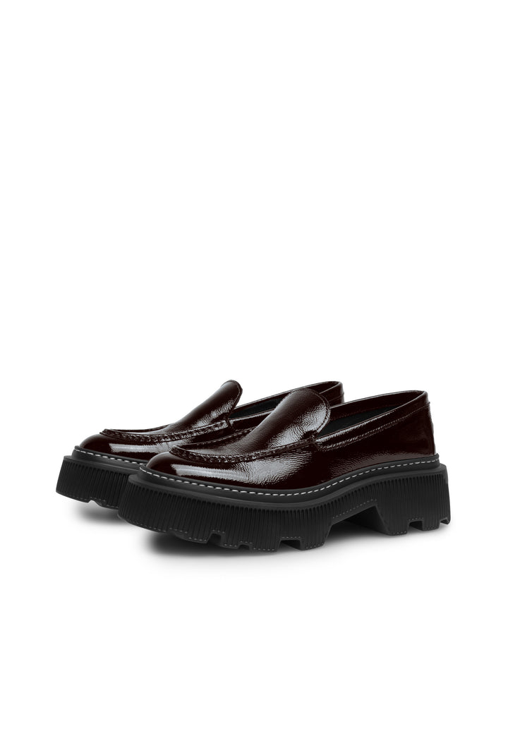 LÄST Penny - Patent Leather - Dark Brown Loafers Dark Brown