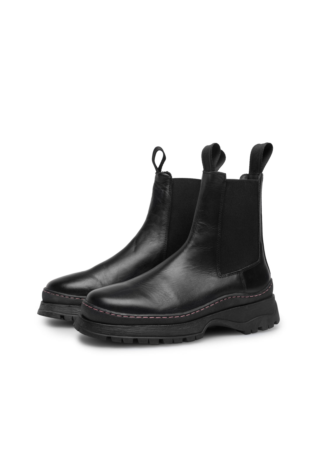 LÄST Powder Chelsea - Leather - Black Ankle Boots Black