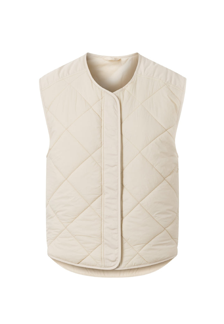 LÄST Quilted Waistcoat - Beige Jackets Beige