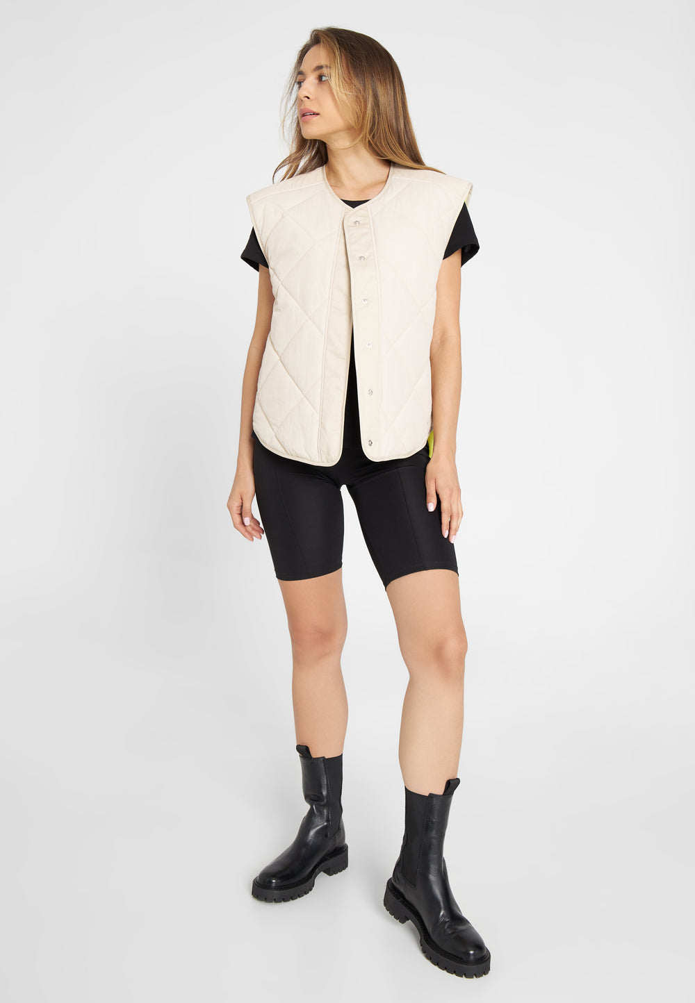 LÄST Quilted Waistcoat - Light Stone Jackets Light Stone