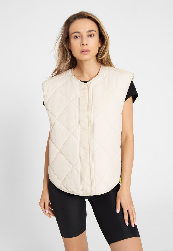 LÄST Quilted Waistcoat - Light Stone Jackets Light Stone