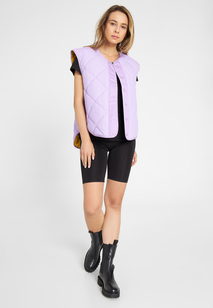 LÄST Quilted Waistcoat - Pale Purple Jackets Pale Purple