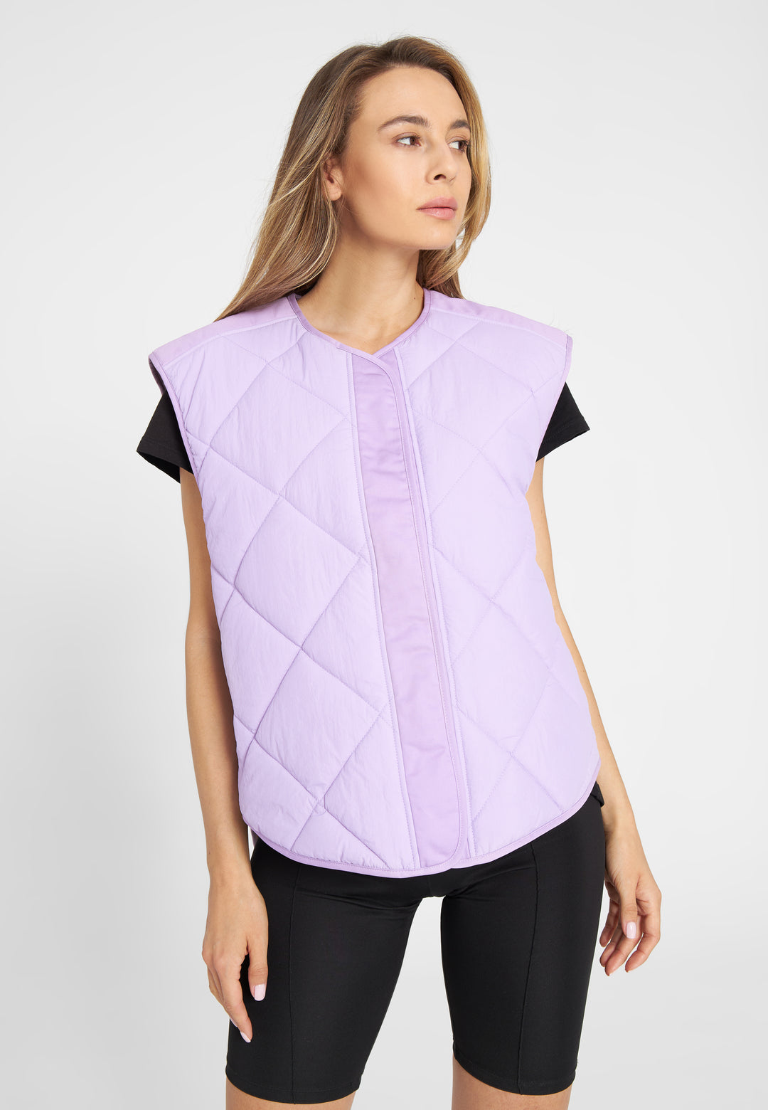 LÄST Quilted Waistcoat - Pale Purple Jackets Pale Purple