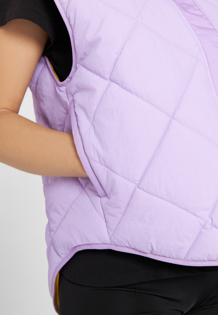 LÄST Quilted Waistcoat - Pale Purple Jackets Pale Purple