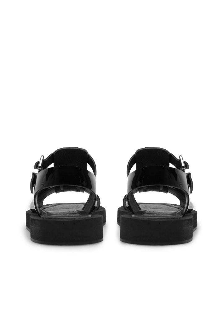 LÄST Samantha - Patent Leather - Black Sandals Black