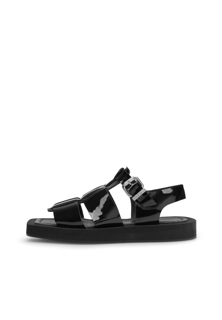 LÄST Samantha - Patent Leather - Black Sandals Black