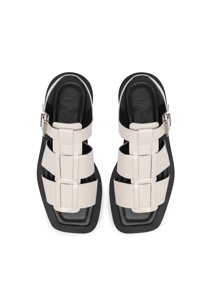 LÄST Samantha - Patent Leather - Off White Sandals Off White