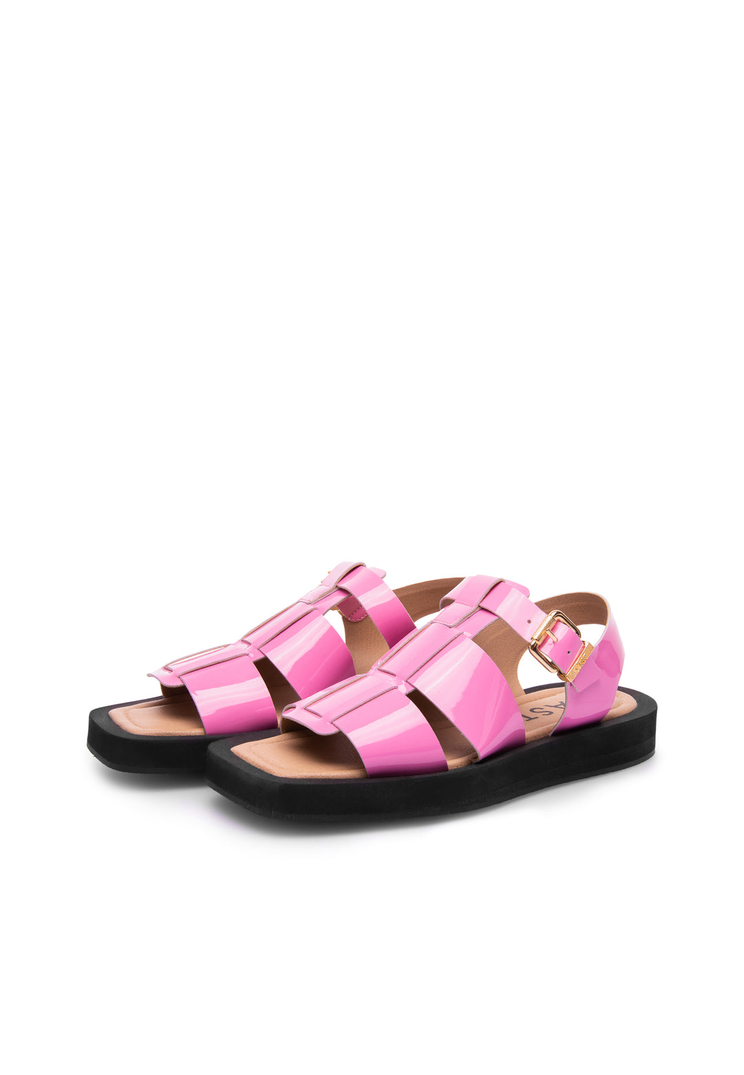 LÄST Samantha - Patent Leather - Pink Sandals Pink