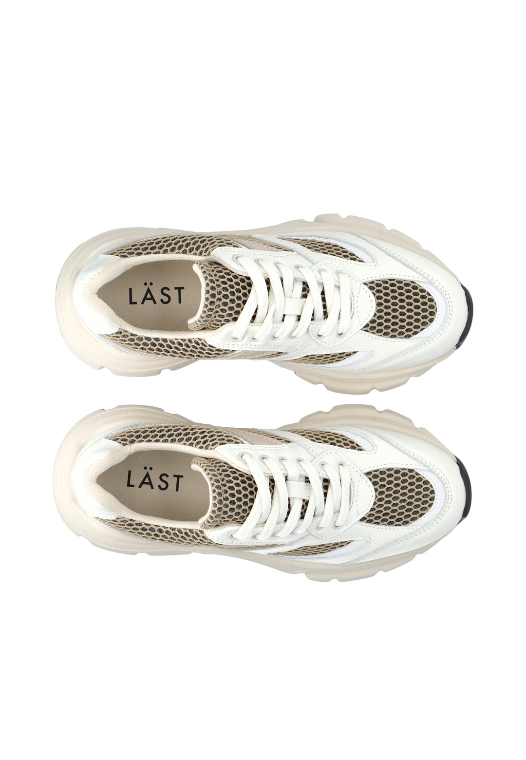 LÄST Sammy Runner - Leather/Textile - Off White/Beige Low Sneakers Off White/Beige