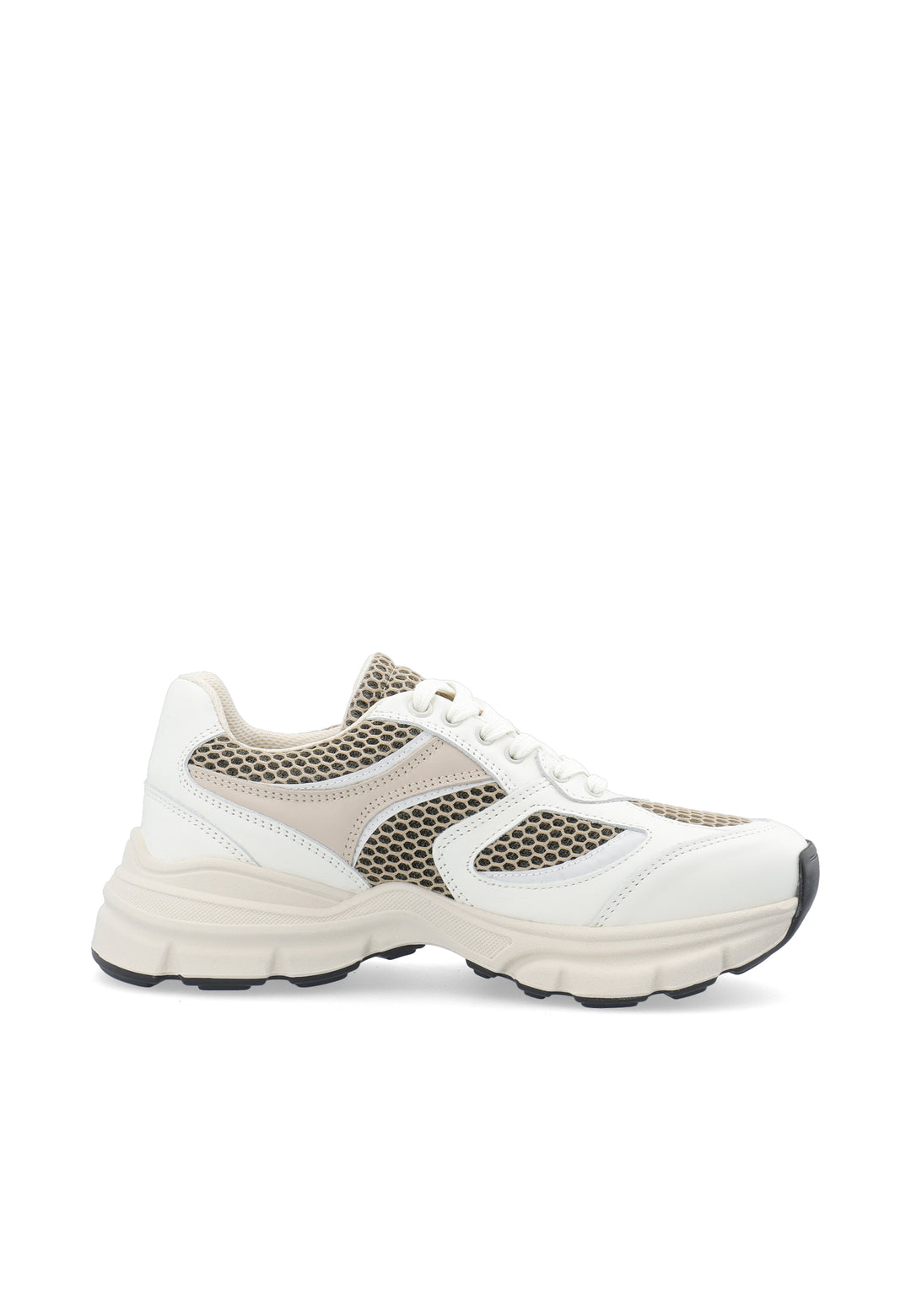 LÄST Sammy Runner - Leather/Textile - Off White/Beige Low Sneakers Off White/Beige