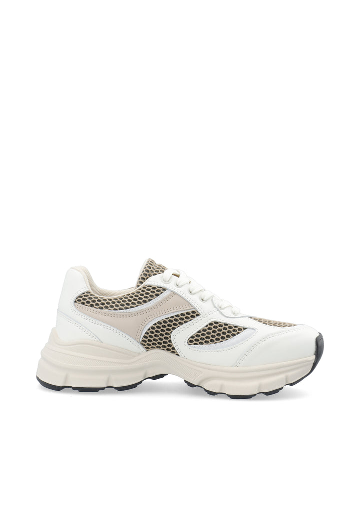 LÄST Sammy Runner - Leather/Textile - Off White/Beige Low Sneakers Off White/Beige