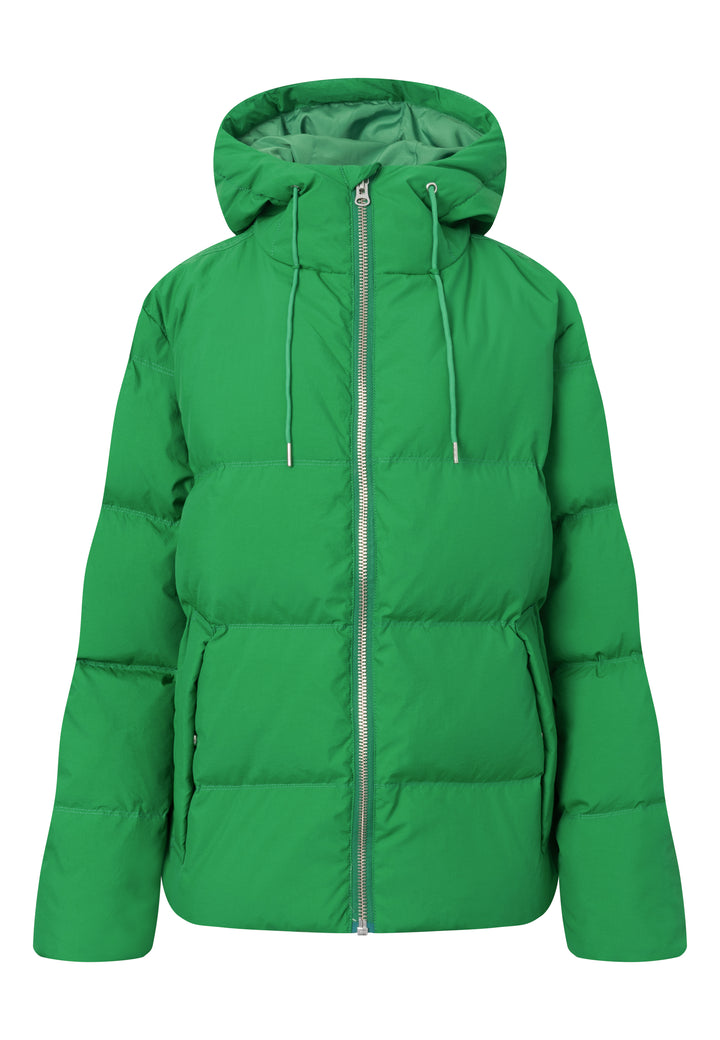 LÄST Short Hooded Puffer Jacket - Green Jackets Green