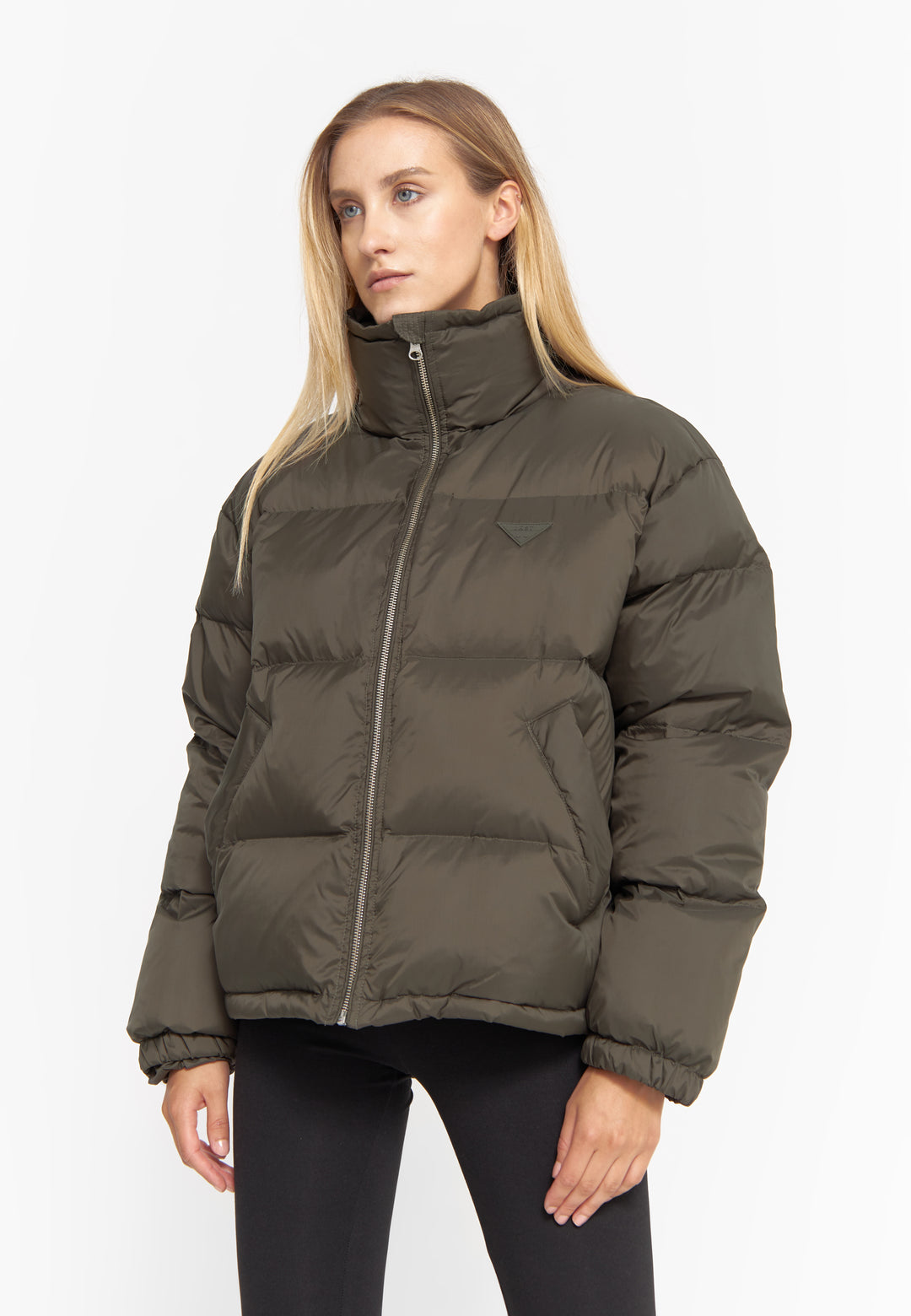 LÄST Short Puffer Jacket Black Olive Jackets Black Olive